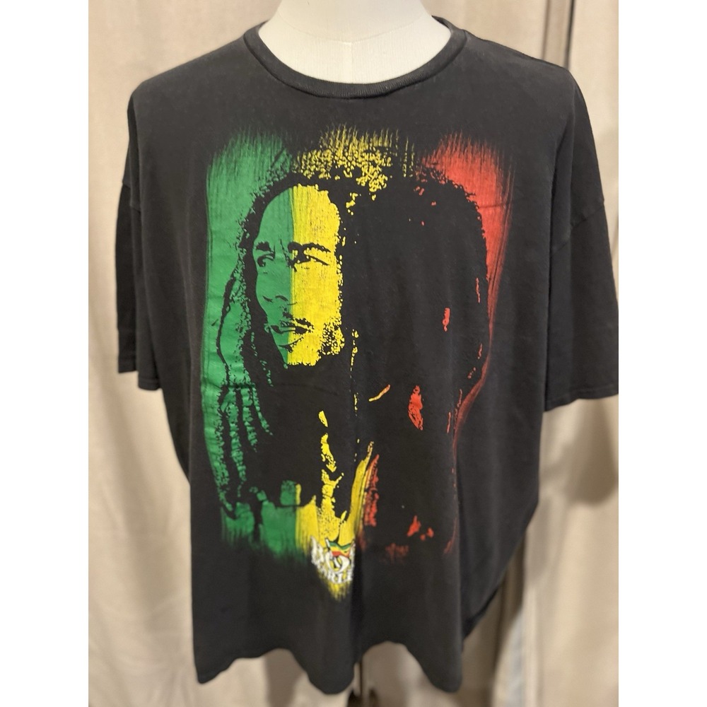 Bob Marley Vintage Zion T Shirt Well Worn And Faded But Still Collectible 3xl‎